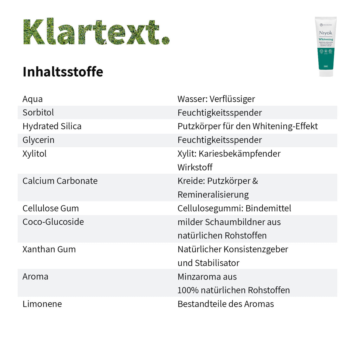 Natürliche Zahncreme – Sanft & Strahlend Weiß (Whitening) - Vegan & ohne Fluorid