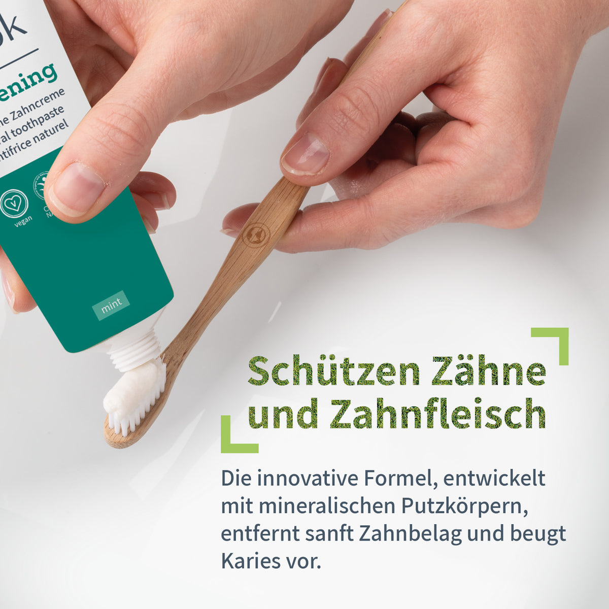 Natürliche Zahncreme – Sanft & Strahlend Weiß (Whitening) - Vegan & ohne Fluorid