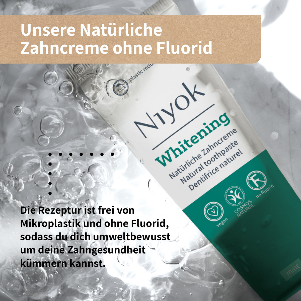 Natürliche Zahncreme – Sanft & Strahlend Weiß (Whitening) - Vegan & ohne Fluorid