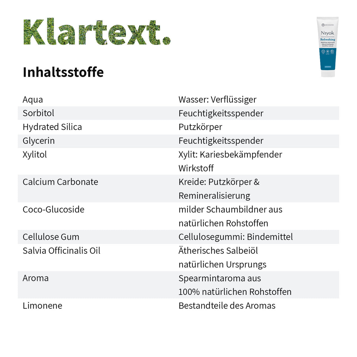 Natürliche Zahncreme – Sanft & Frisch (Refreshing) - Vegan & ohne Fluorid