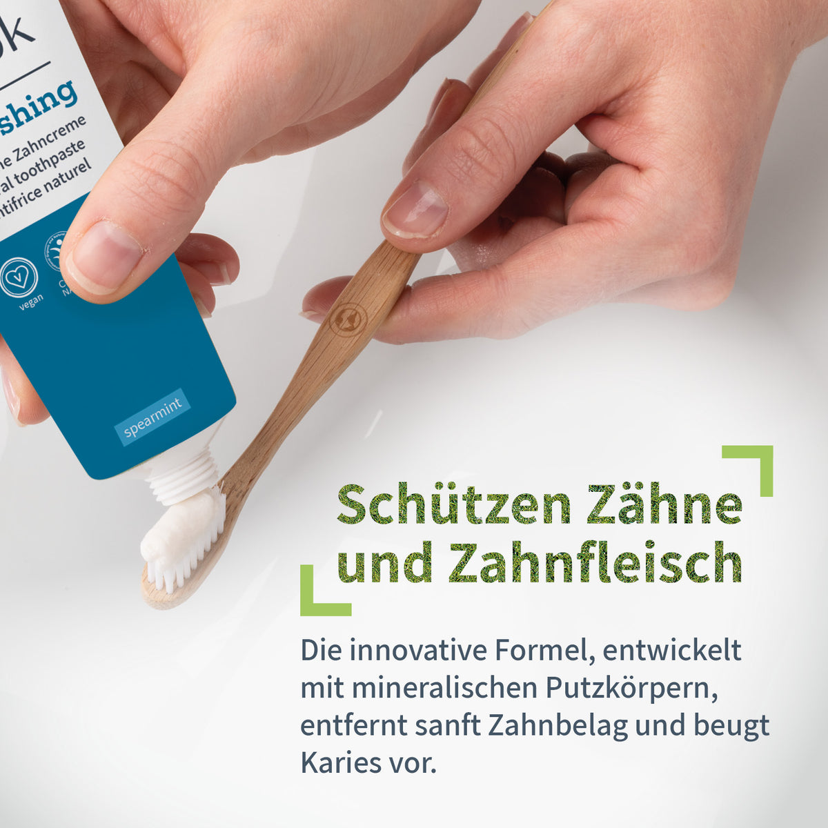 Natürliche Zahncreme – Sanft & Frisch (Refreshing) - Vegan & ohne Fluorid