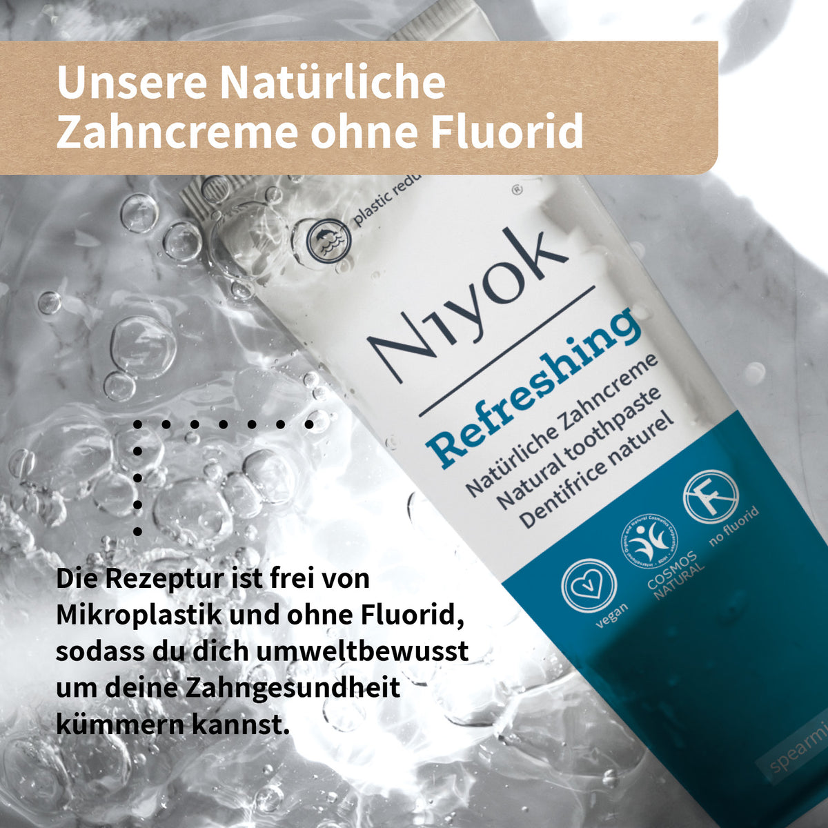 Natürliche Zahncreme – Sanft & Frisch (Refreshing) - Vegan & ohne Fluorid