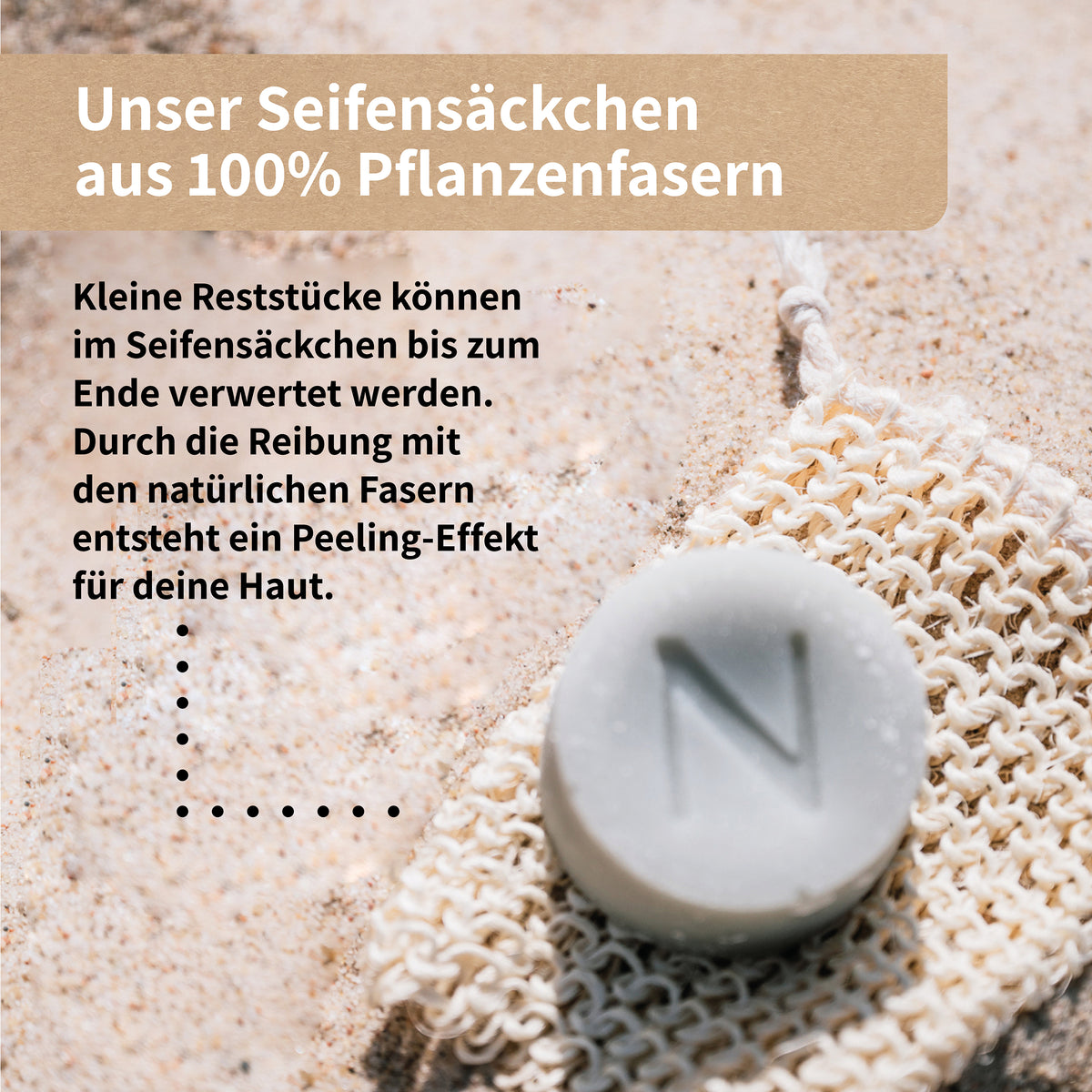 Seifensäckchen aus 100% Pflanzenfasern