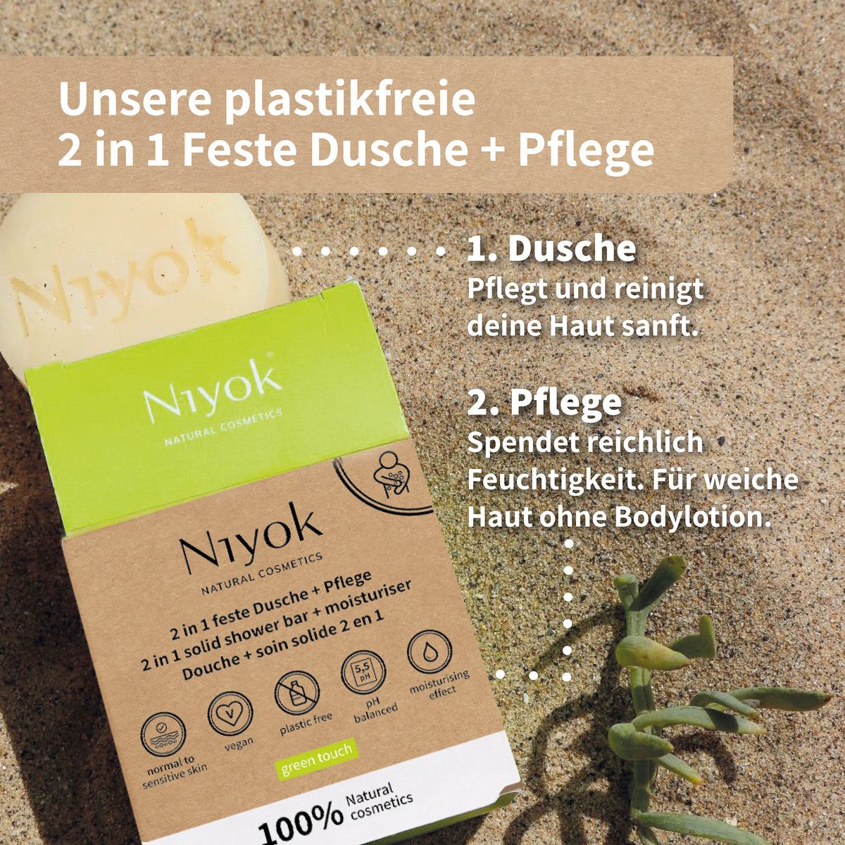 Feste Dusche + Pflege (2 in 1) - Intense red