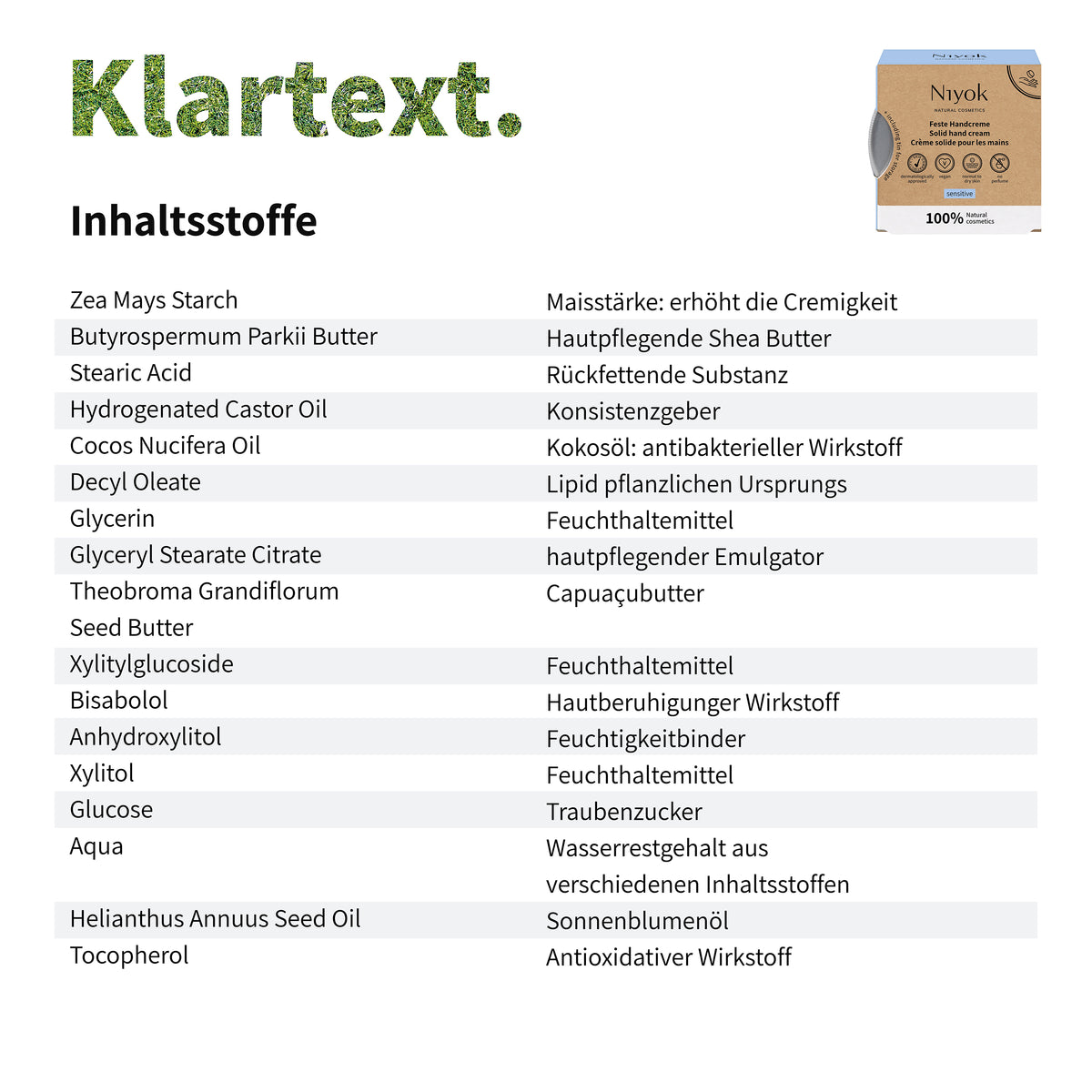 Feste Handcreme - Sensitiv inkl. Aufbewahrungsdose