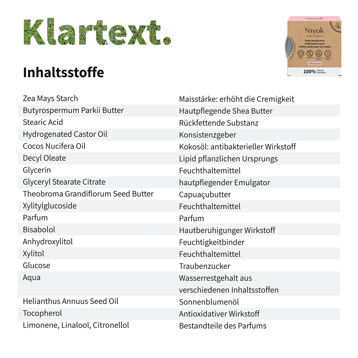 Feste Handcreme - Soft blossom inkl. Aufbewahrungsdose