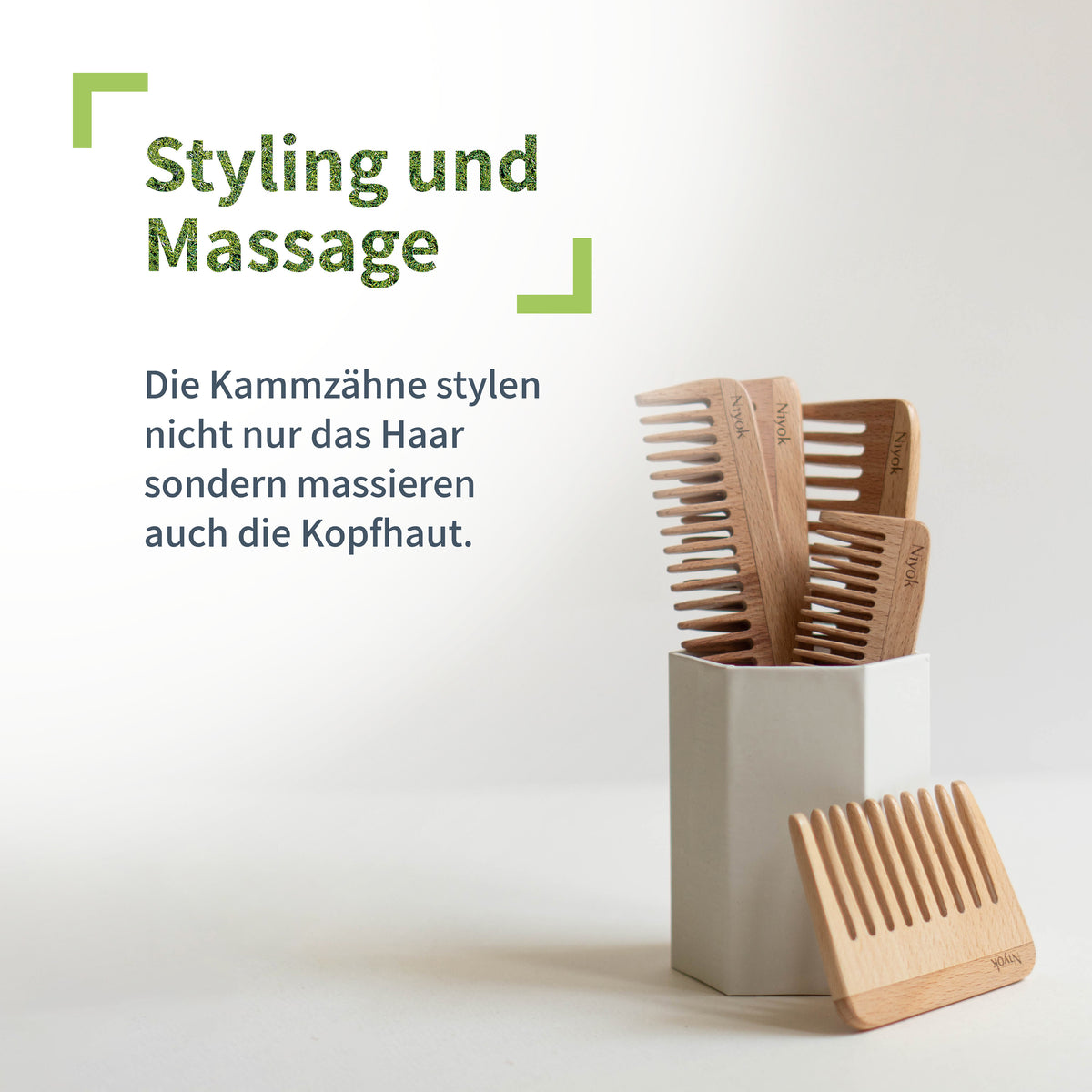 Afrokamm, Anti-Frizz Effekt, für welliges und lockiges Haar
