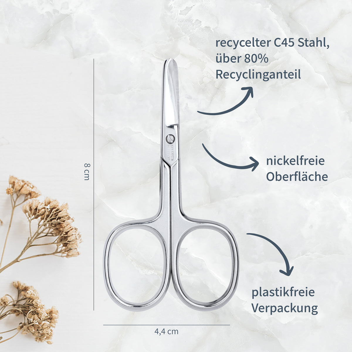 Baby Nagelschere abgerundet, nickelfrei beschichtet