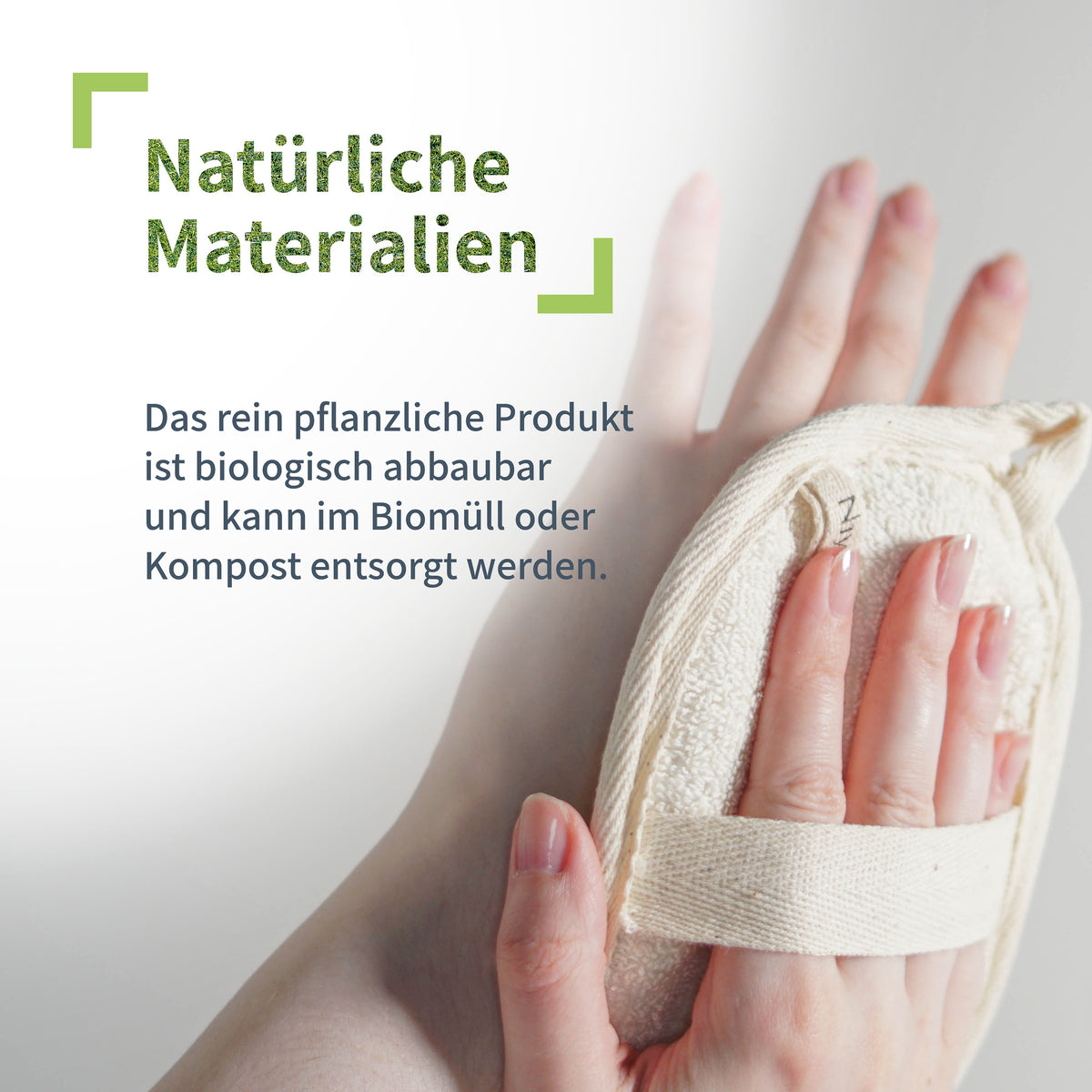Massagepad Luffa & Baumwolle (oval)