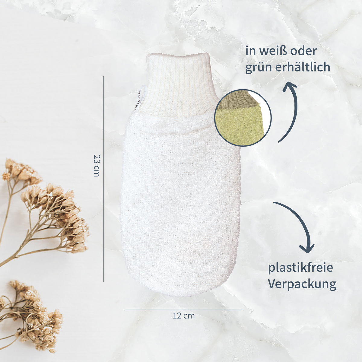 Massagehandschuh Bambusfaser - Peeling für empfindliche Haut