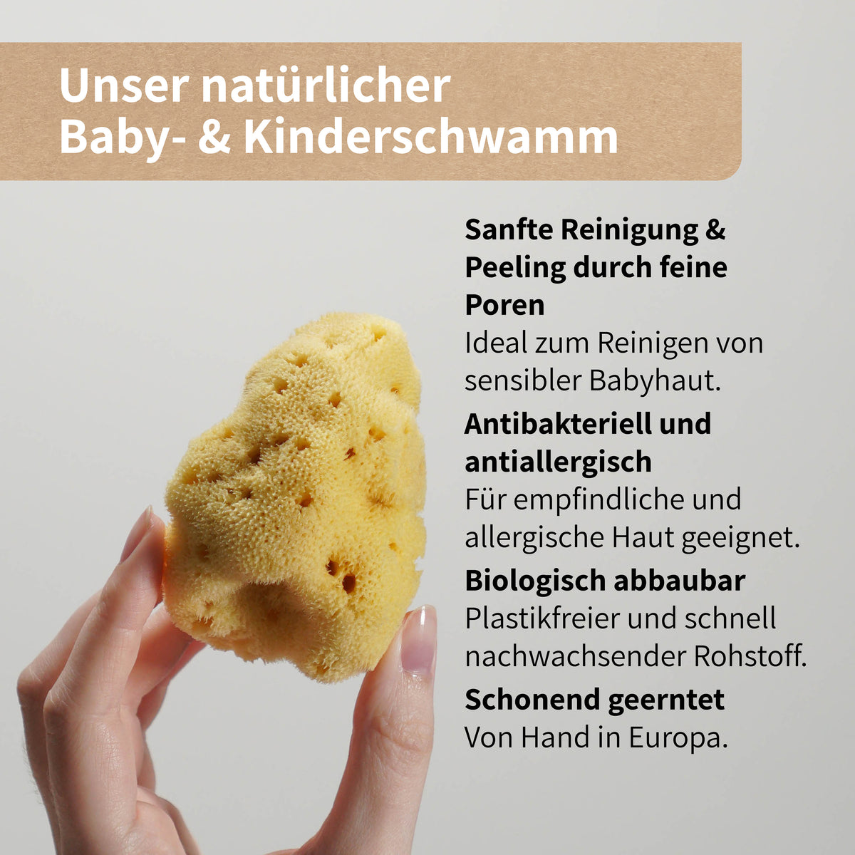 Baby- und Kinderschwamm aus Silk - für besonders sensible Haut