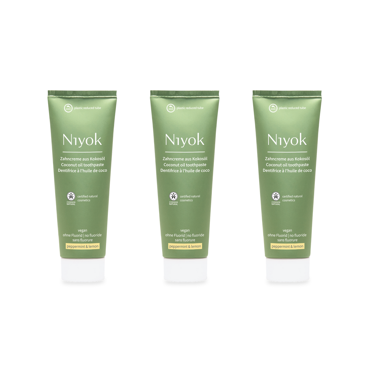Zahncreme aus Kokosöl – Natürlich Weiß & Frisch (Pfefferminze Zitrone) - Vegan & ohne Fluorid