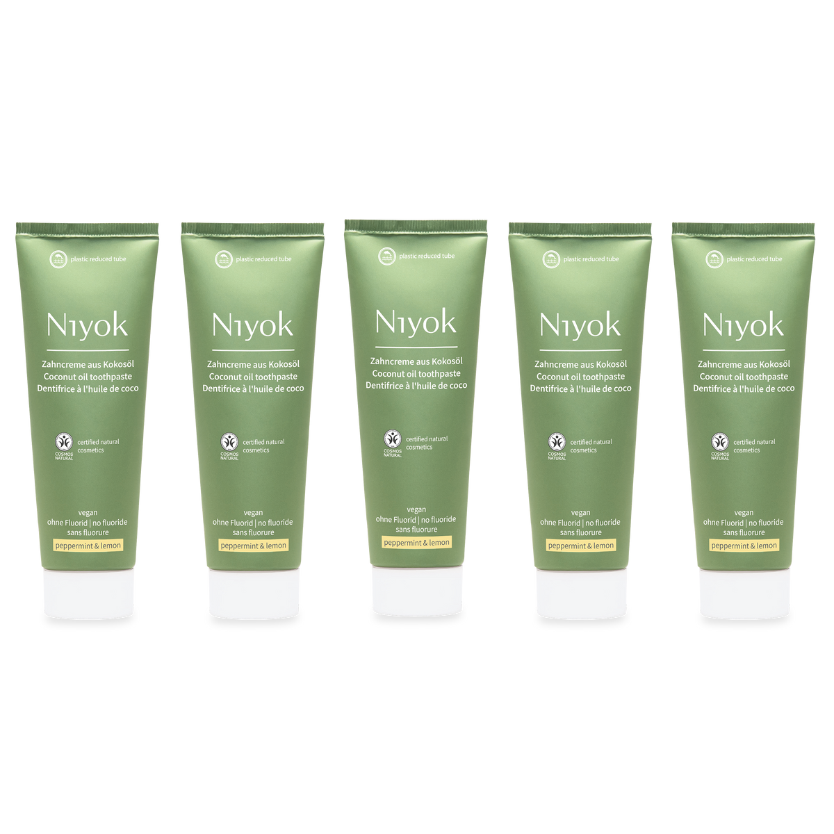Zahncreme aus Kokosöl – Natürlich Weiß & Frisch (Pfefferminze Zitrone) - Vegan & ohne Fluorid