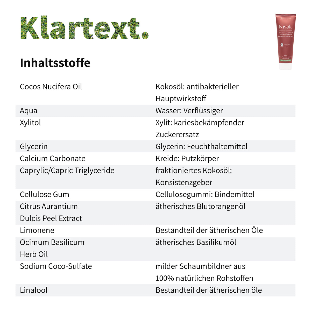 Zahncreme aus Kokosöl – Natürlich Weiß & Fruchtig Frisch (Blutorange Basilikum) - Vegan & ohne Fluorid