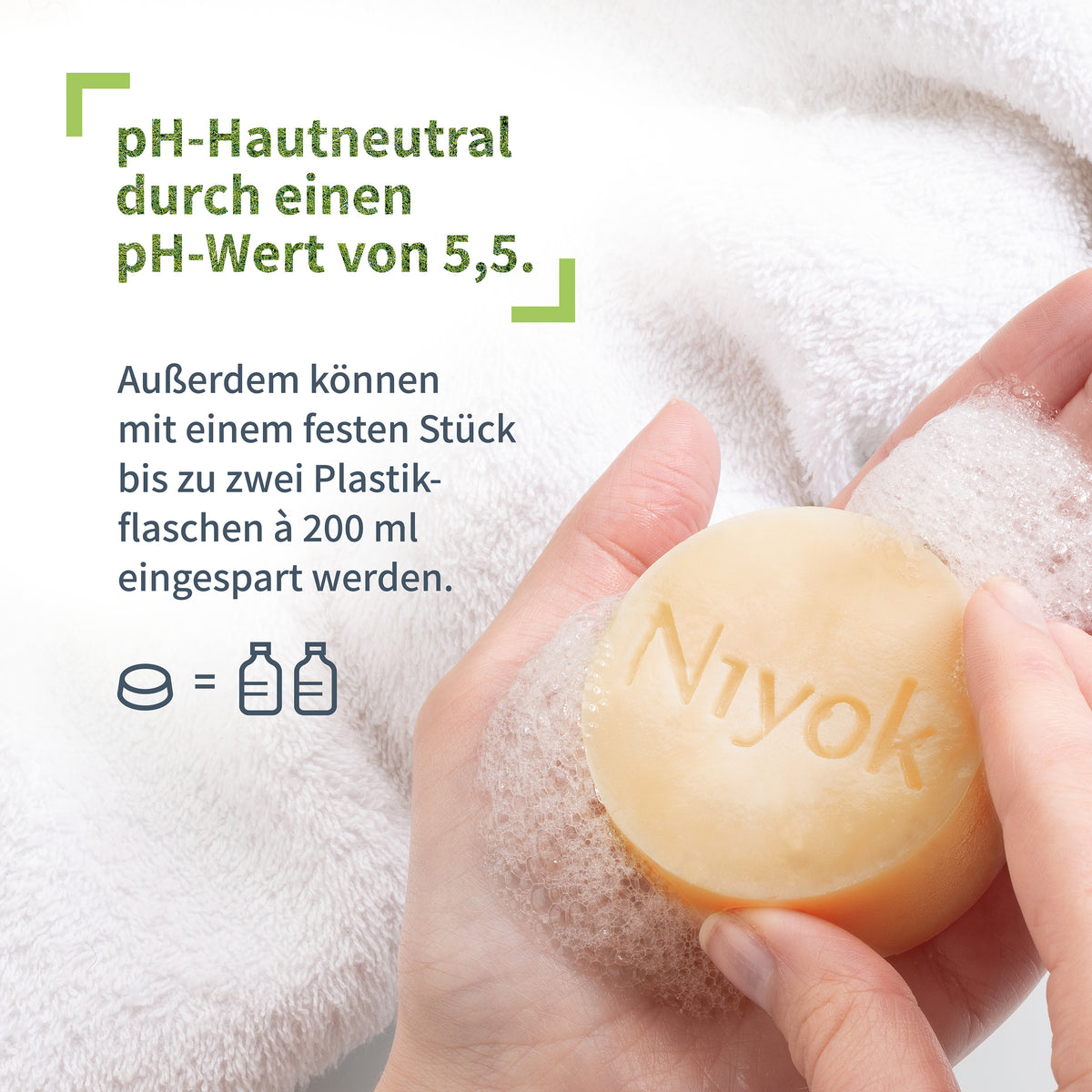 Festes Shampoo + Conditioner (2 in 1) - Green touch