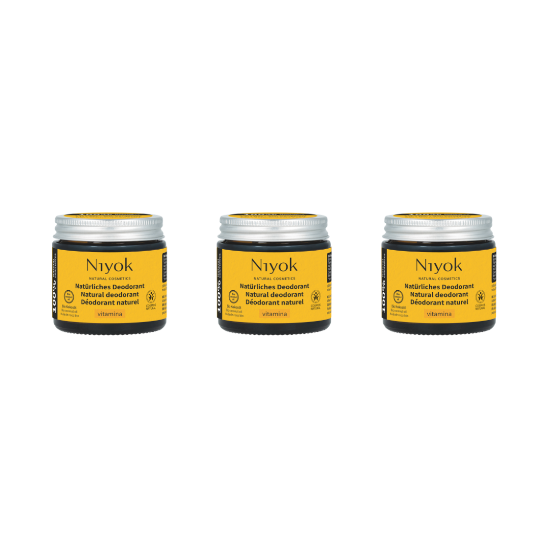 Deocreme (Vitamina) – Süß-fruchtiger Duft – 2 in 1 Antitranspirant + Schutz – Vegan & ohne Aluminium