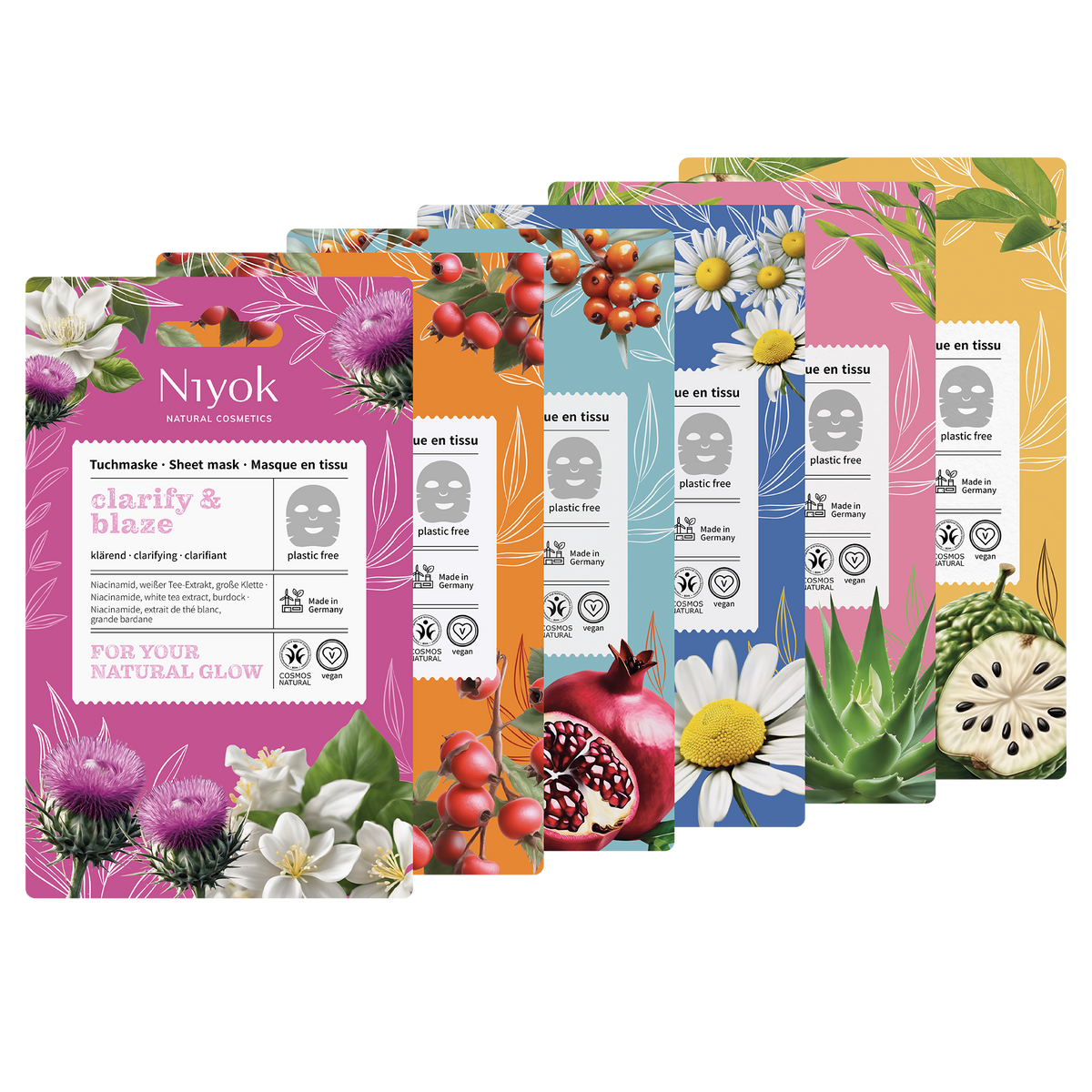 Klärende Tuchmaske - Tiefenreinigung mit Niacinamid & Weißem Tee „Clarify & Blaze“