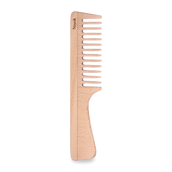 Holzkamm Für Locken – Grobe Zinken, Antistatisch, Aus Sandelholz, 15x5,2 Cm