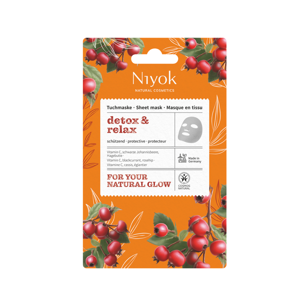 Schützende Tuchmaske - Antioxidative Wirkung mit Vitamin C „Detox & Relax“